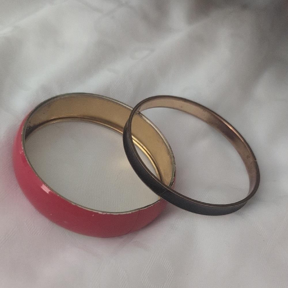 Chic Pink and Black Bracelet Duo